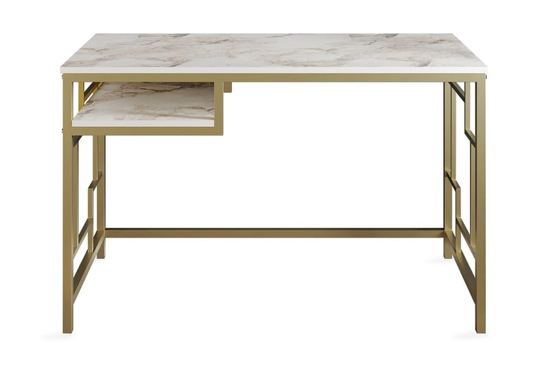 Skrivbord Handen 120 cm med Förvaring Hylla - Guld - Möbler - Bord & matgrupp - Kontorsbord - Skrivbord
