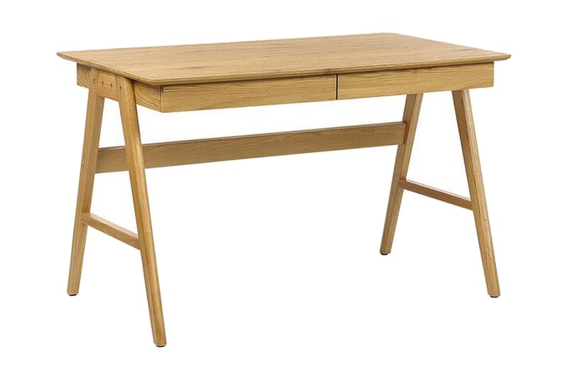 Skrivbord Hermsen 120 cm 2 Lådor - Ljusbrun - Möbler - Soffa - Dagbädd