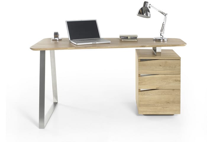 Skrivbord Hilana 150 cm med Förvaring 3 Lådor - Massiv Ek - Möbler - Bord & matgrupp - Kontorsbord - Skrivbord