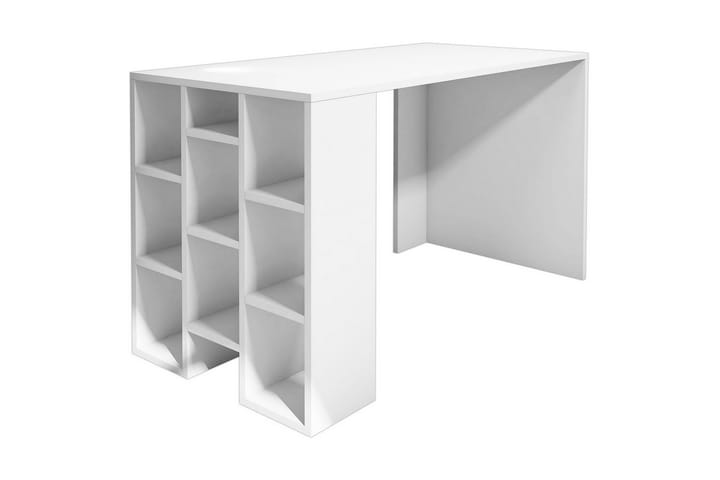 Skrivbord Inci 120 cm med Förvaring Hyllor Vit - Homemania - Möbler - Bord & matgrupp - Kontorsbord - Skrivbord