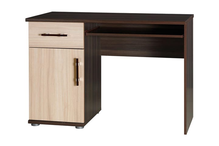 Skrivbord Inezgane 110 cm med Förvaring Låda + Skåp - Beige/Brun - Möbler - Bord & matgrupp - Kontorsbord - Skrivbord