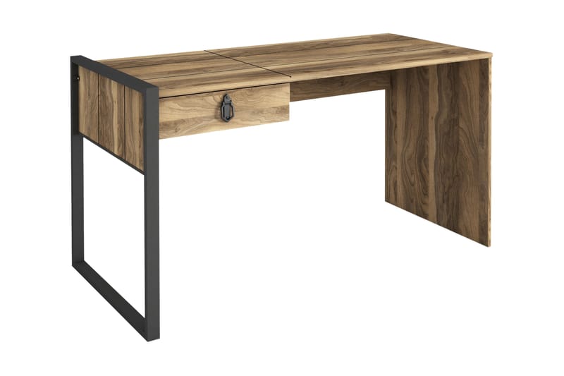 Skrivbord Jospeh 124 cm med Förvaring Låda - Valnötsbrun - Möbler - Bord & matgrupp - Kontorsbord - Skrivbord