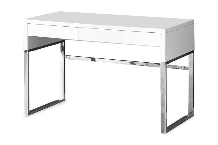 Skrivbord Lakendra 120 cm med Förvaring Lådor - Vit/Krom - Möbler - Bord & matgrupp - Kontorsbord - Skrivbord