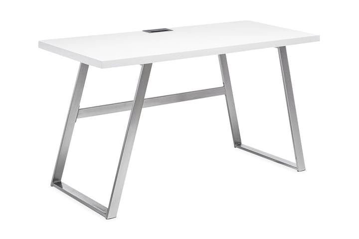 Skrivbord Lenamari 140 cm - Vit/Krom - Möbler - Bord & matgrupp - Kontorsbord - Skrivbord