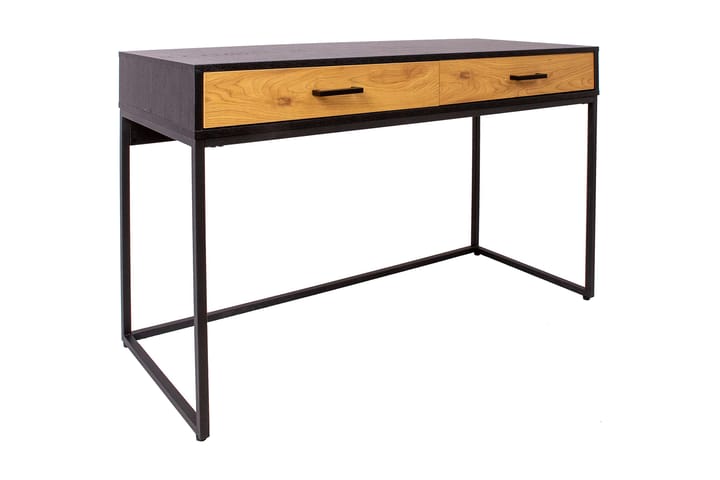 Skrivbord Limmen 120 cm med Förvaring 2 Lådor - Ekfärg/Svart - Möbler - Bord & matgrupp - Kontorsbord - Skrivbord