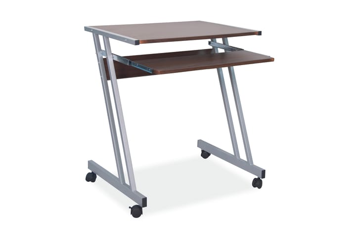 Skrivbord Lulenga 60 cm på Hjul - Valnötsbrun/Grå - Möbler - Bord & matgrupp - Kontorsbord - Skrivbord