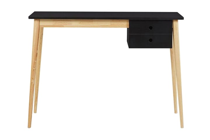 Skrivbord Margraten 106 cm med Förvaring 2 Lådor - Svart/Ljusbrun - Möbler - Bord & matgrupp - Bordstillbehör - Underrede bord