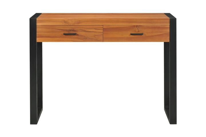 Skrivbord med 2 lådor 100x40x75 cm återvunnen teak - Brun - Möbler - Bord & matgrupp - Kontorsbord - Skrivbord