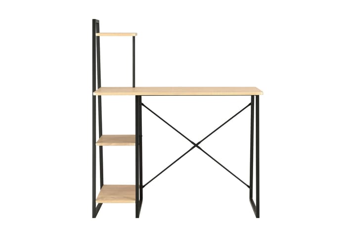 Skrivbord med hyllenhet svart och ek 102x50x117 cm - Svart - Möbler - Bord & matgrupp - Kontorsbord - Skrivbord