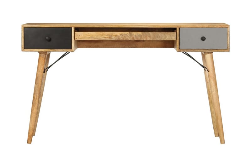 Skrivbord med lådor 130x50x80 cm massivt mangoträ - Brun - Möbler - Bord & matgrupp - Kontorsbord - Skrivbord
