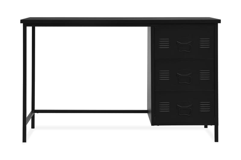 Skrivbord med lådor industriell svart 120x55x75 cm stål - Svart - Möbler - Bord & matgrupp - Kontorsbord - Skrivbord - Hörnskrivbord
