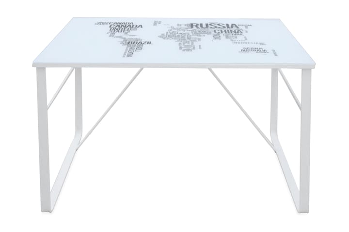 Skrivbord med världskarta 120x60x75 cm - Vit - Möbler - Bord & matgrupp - Kontorsbord - Skrivbord