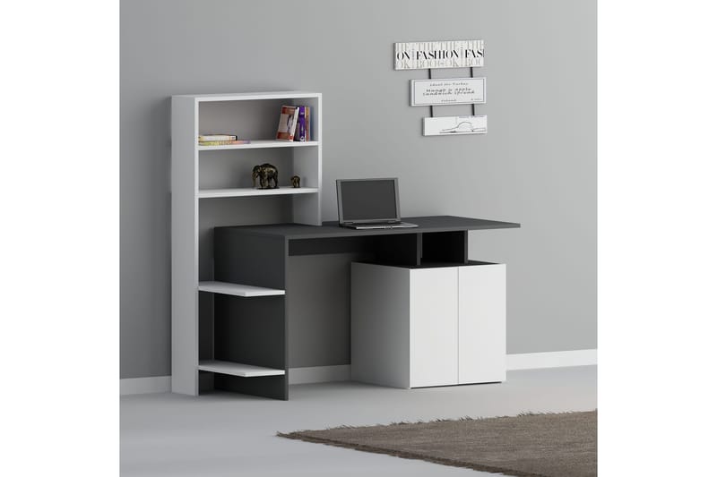 Skrivbord Melisin 146 cm med Förvaring Hyllor+Skåp