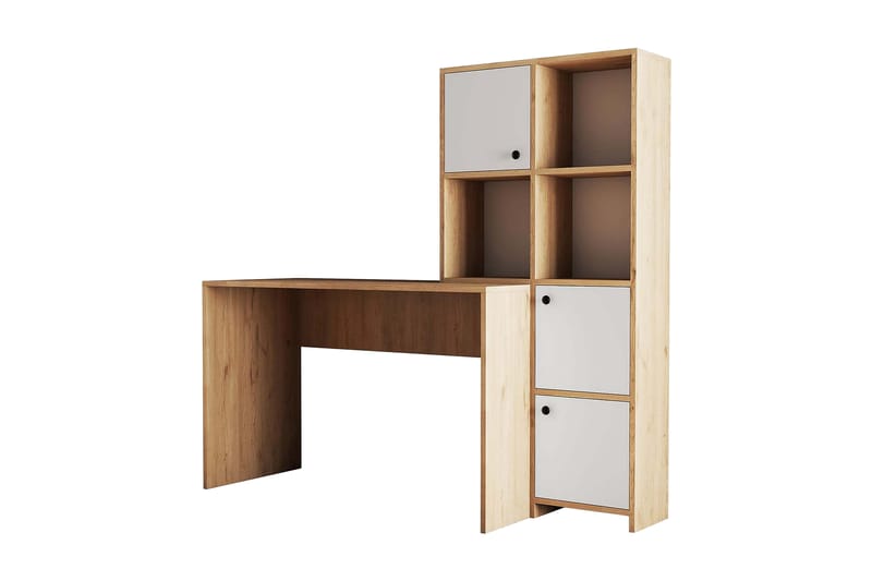 Skrivbord Mesjö 71,8x146,8x71,8 cm med förvaring - Ek - Möbler - Bord & matgrupp - Kontorsbord - Skrivbord