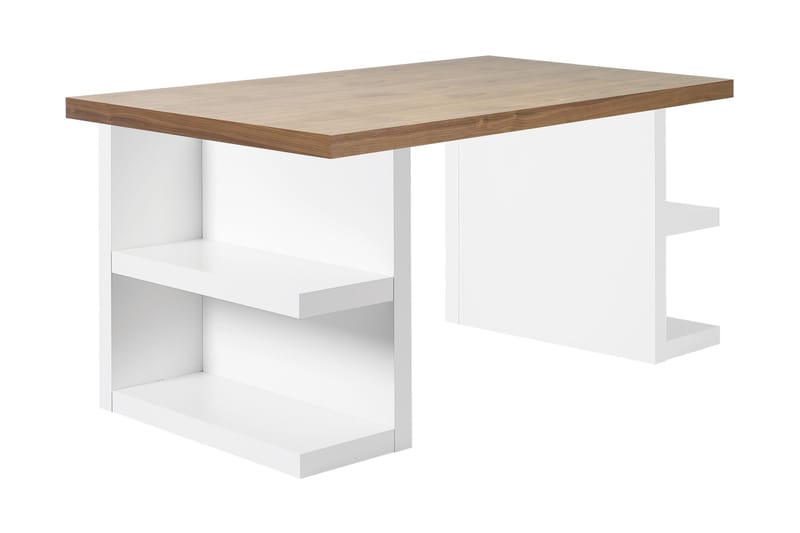 Skrivbord Multi 180 cm med Förvaring Hyllor - Mörkbrun - Möbler - Bord & matgrupp - Kontorsbord - Skrivbord