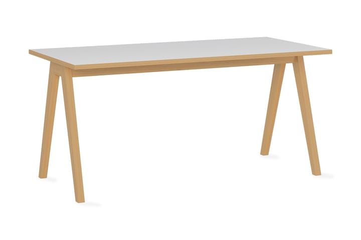 Skrivbord Narvarte 160 cm - Vit/Brun - Möbler - Bord & matgrupp - Kontorsbord - Skrivbord
