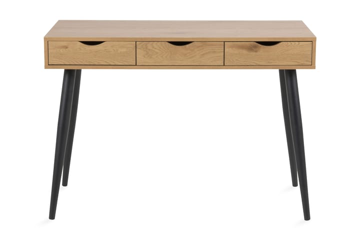 Skrivbord Neptun 110 cm med Förvaring 3 Lådor - Beige/Svart - Möbler - Bord & matgrupp - Kontorsbord - Skrivbord