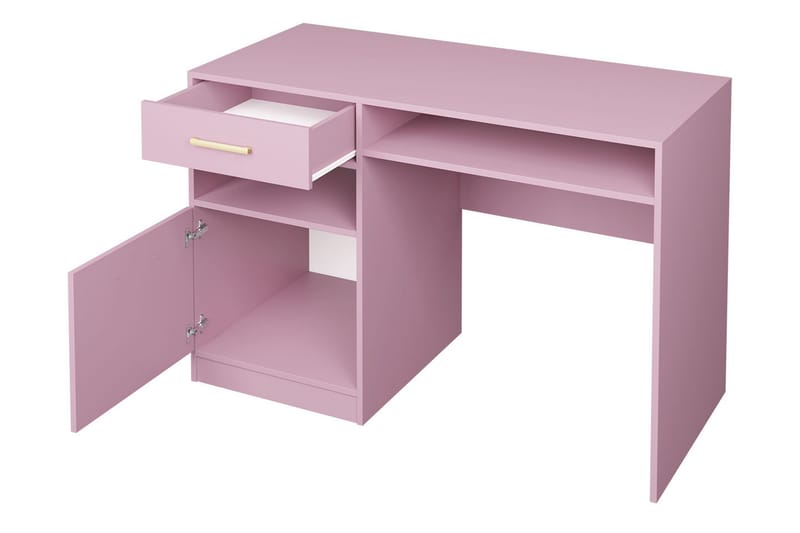 Skrivbord Ordino 125 cm - Blå/Guld - Möbler - Bord & matgrupp - Kontorsbord - Skrivbord