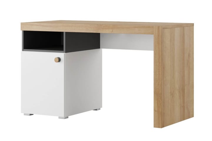 Skrivbord Padaro 125 cm - Svart|Trä|Natur|Vit - Möbler - Bord & matgrupp - Kontorsbord - Skrivbord
