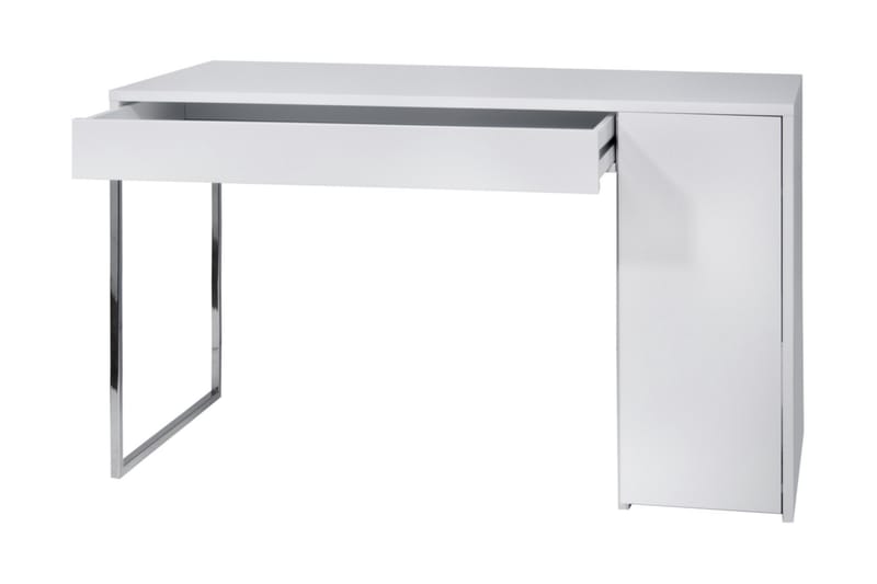 Skrivbord Prado 130 cm med Förvaring Låda + Skåp - Vit - Möbler - Bord & matgrupp - Kontorsbord - Skrivbord