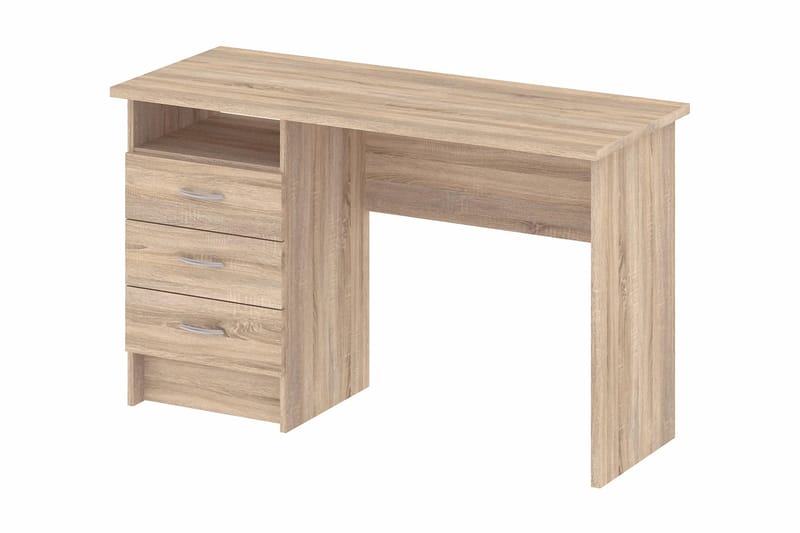 Skrivbord Praxia 120 cm med Förvaring Lådor + Hylla - Ek - Möbler - Bord & matgrupp - Kontorsbord - Skrivbord