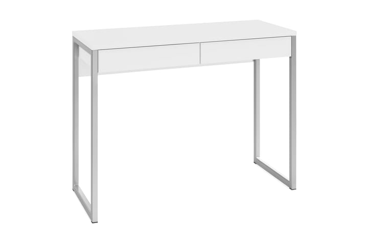 Skrivbord Praxia Plus 102 cm med Förvaring 2 Lådor - Vit/Krom - Möbler - Bord & matgrupp - Kontorsbord - Skrivbord - Hörnskrivbord