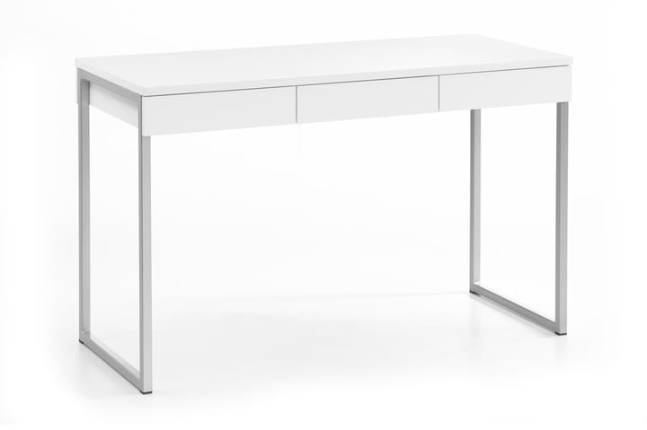 Skrivbord Praxia Plus 126 cm med Förvaring 3 Lådor - Vit/Krom - Möbler - Bord & matgrupp - Kontorsbord - Skrivbord