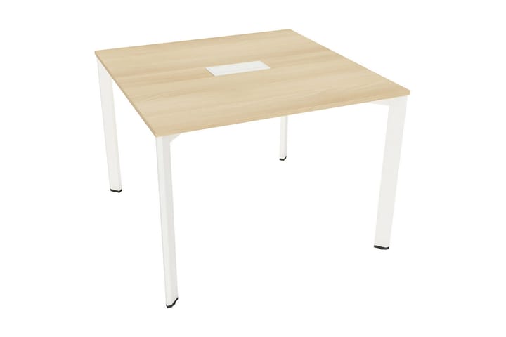 Skrivbord Puzol 100 cm - Akaciafärg/Vit - Möbler - Bord & matgrupp - Kontorsbord - Skrivbord