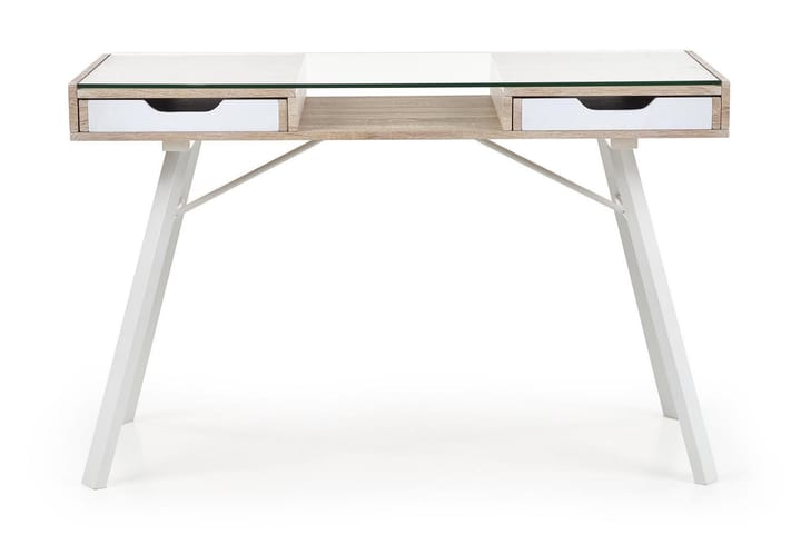 Skrivbord Renea 120 cm med Förvaring 2 Lådor - Ekfärg/Vit - Möbler - Bord & matgrupp - Kontorsbord - Skrivbord