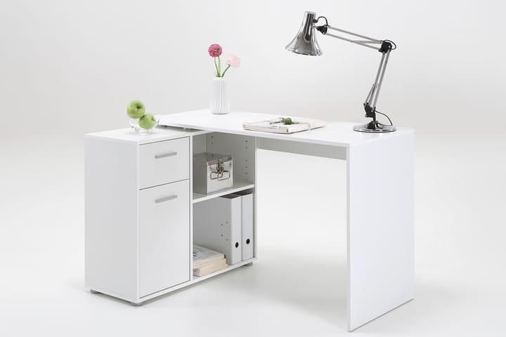 Skrivbord Russel 117 cm med Förvaring - Vit - Möbler - Bord & matgrupp - Kontorsbord - Skrivbord