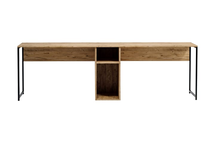 Skrivbord Selonnet 140 cm med Förvaring Hyllor - Natur/Svart - Möbler - Bord & matgrupp - Kontorsbord - Skrivbord