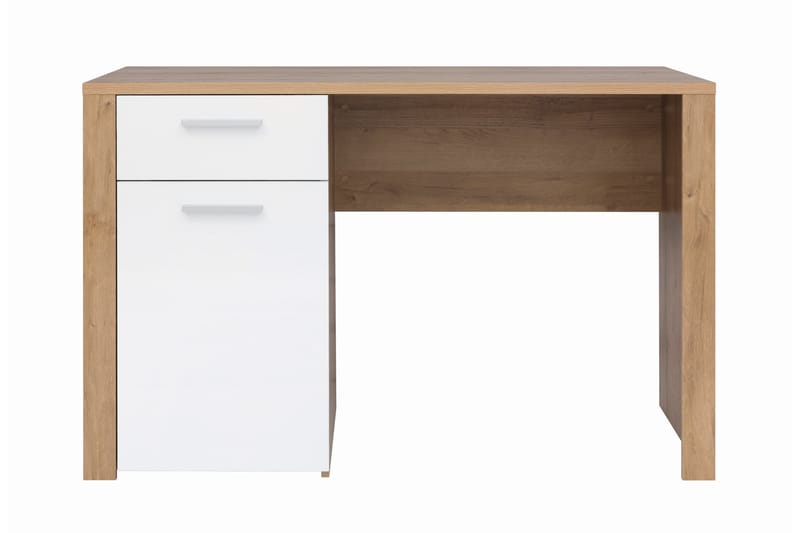 Skrivbord Sitar 120 cm med Förvaring Låsa + Skåp - Ek/Vit - Möbler - TV- & Mediamöbler - TV-bänk & mediabänk