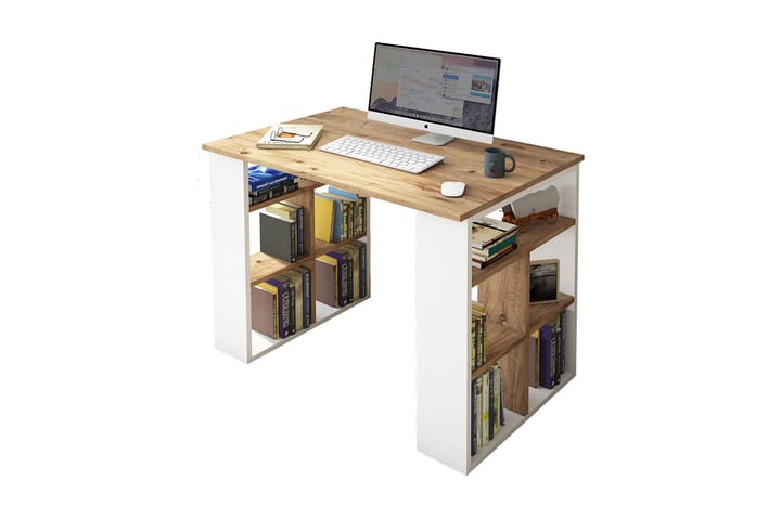 Skrivbord Solai 90x74,2x90 cm med förvaring - Grön/Vit - Möbler - Bord & matgrupp - Kontorsbord - Skrivbord