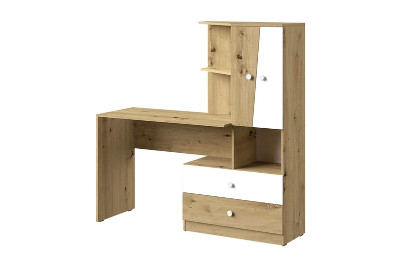 Skrivbord Staton 150 cm - Natur/Vit - Möbler - Bord & matgrupp - Avlastningsbord & sidobord - Sängbord & nattduksbord