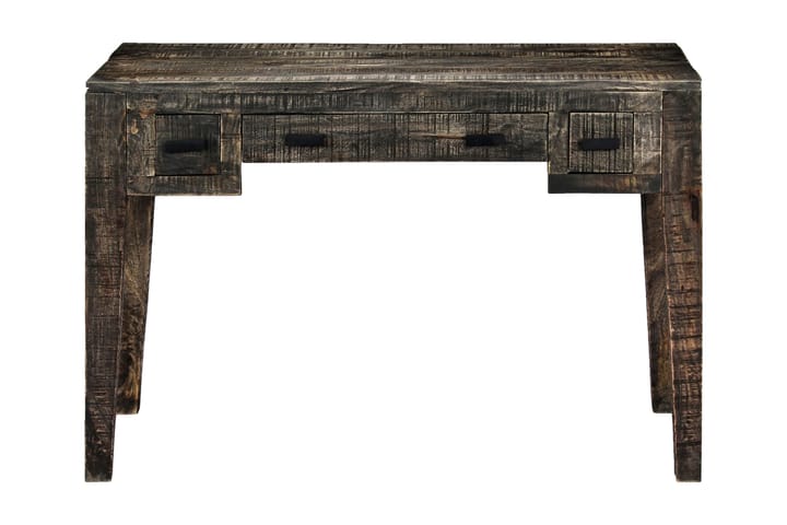 Skrivbord svart 110x50x75 cm massivt mangoträ - Svart - Möbler - Bord & matgrupp - Kontorsbord - Skrivbord