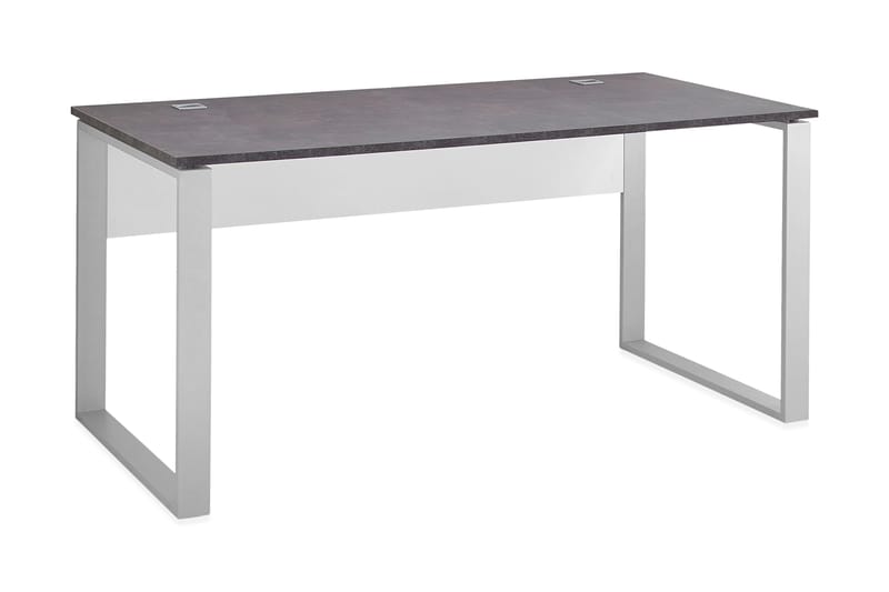Skrivbord Trocon 160 cm - Betonggrå/Vit - Möbler - Bord & matgrupp - Kontorsbord - Skrivbord