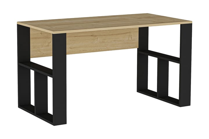 Skrivbord Tuman 120 cm med Förvaring Hyllor - Ekfärg/Vit - Möbler - Bord & matgrupp - Kontorsbord - Skrivbord