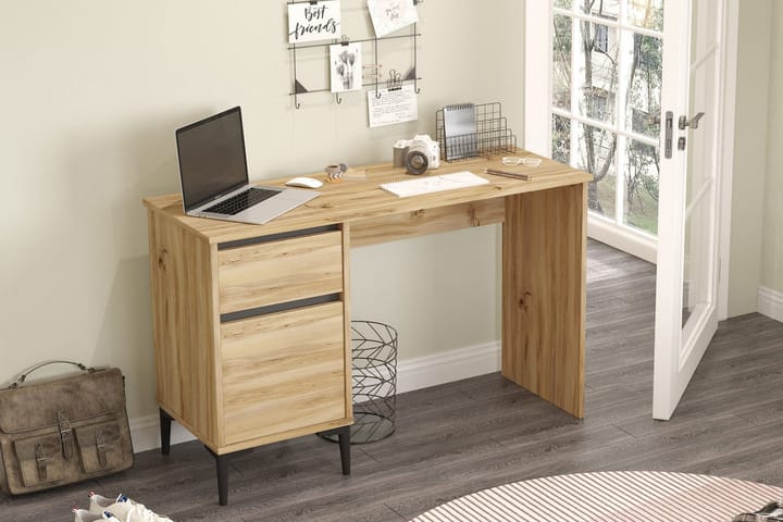 Skrivbord Turran 120x75x120 cm med förvaring - Antracit - Möbler - Bord & matgrupp - Kontorsbord - Skrivbord