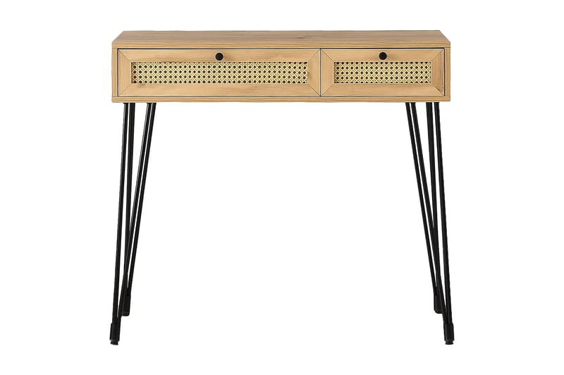 Skrivbord Vergale 105 cm med Förvaring 2 Lådor - Natur/Svart - Möbler - Bord & matgrupp - Kontorsbord - Skrivbord