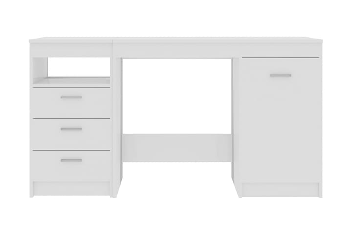 Skrivbord vit högglans 140x50x76 cm spånskiva - Vit - Möbler - Bord & matgrupp - Kontorsbord - Skrivbord