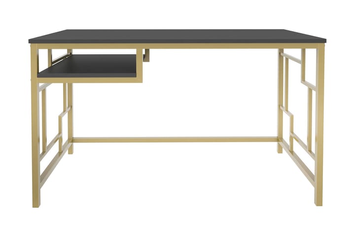 Skrivbord Wraphis 60x74,8x120 cm - Guld/Antracit - Möbler - Bord & matgrupp - Kontorsbord - Skrivbord