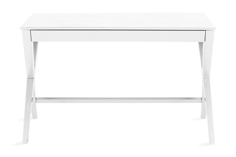 Skrivbord Writex 120 cm Marmormönster med Förvaring Låda - Vit/Krom - Möbler - Bord & matgrupp - Kontorsbord - Skrivbord