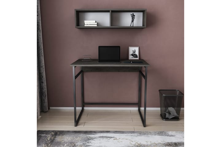 Skrivbord Yepan 60x75x90 cm - Svart/Grå - Möbler - Bord & matgrupp - Kontorsbord - Skrivbord