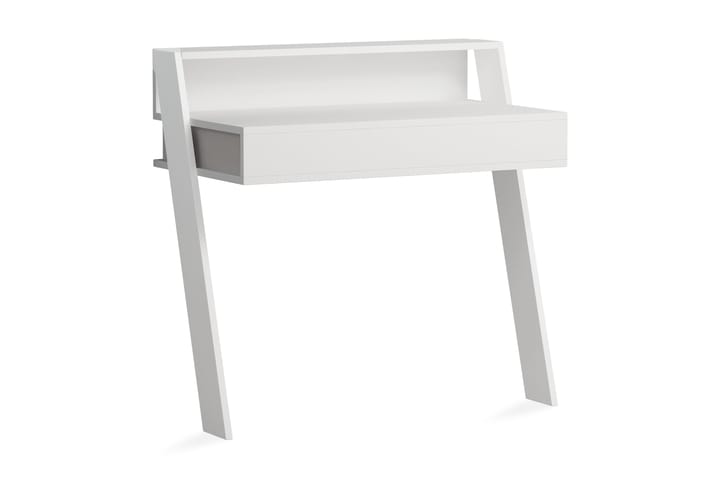 Väggskrivbord Rodger 94 cm med Förvaring Låda + Hylla - Vit - Möbler - Bord & matgrupp - Kontorsbord - Skrivbord - Hörnskrivbord