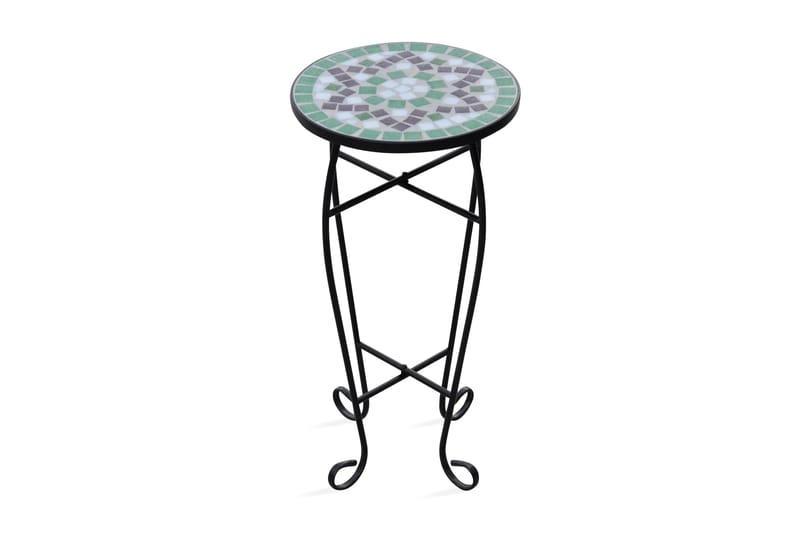 Sidobord med mosaik grön/vit - Grön - Möbler - Bord - Lampbord & sidobord