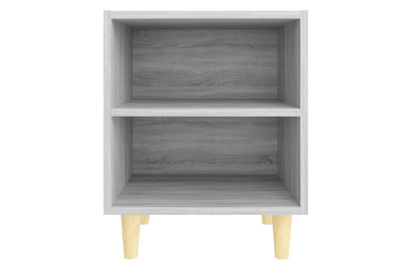Sängbord med massiva träben grå sonoma 40x30x50 cm - Grå - Möbler - Bord & matgrupp - Avlastningsbord & sidobord - Sängbord & nattduksbord