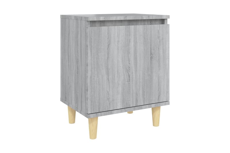 Sängbord med massiva träben grå sonoma 40x30x50 cm - Grå - Möbler - Bord & matgrupp - Klaffbord & hopfällbart bord