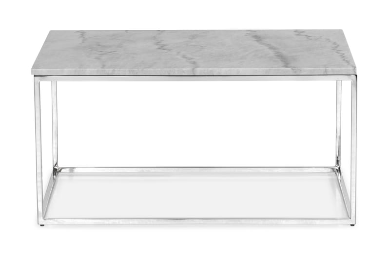 Soffbord Titania 90 cm - Grå|Krom - Möbler - Bord - Marmorbord