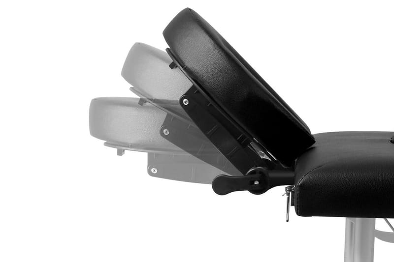Hopfällbar massagebänk med 4 sektioner aluminiumram svart - Svart - Möbler - Bord & matgrupp - Massagebord