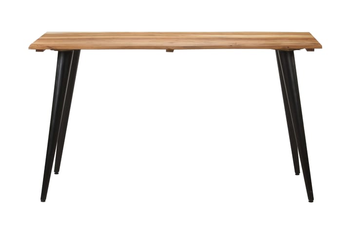 Bord med levande kant 140x60x75 cm massivt akaciaträ - Brun - Möbler - Bord & matgrupp - Matbord & köksbord